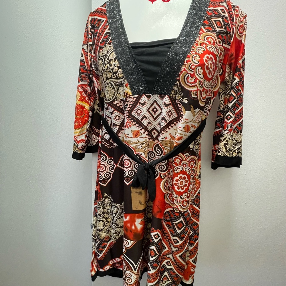 Multicolor Bohemian Print Dress